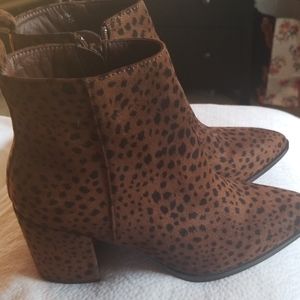 Brown Leopard Booties